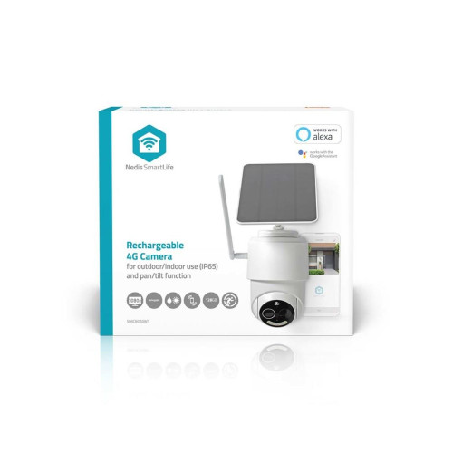 Kamera zewnętrzna Nedis Smartlife 4G, IP65 czujnik ruchu, night vision, biały-18474979
