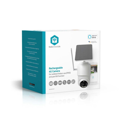 Kamera zewnętrzna Nedis Smartlife 4G, IP65 czujnik ruchu, night vision, biały-18474981