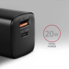Axagon ACU-PQ20 wall charger QC3.0/AFC/FCP+ PD type-C 20 W - schwarz - USB Typ C Telefon komórkowy, Smartfon, Smartwatc