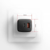 Axagon ACU-PQ20 wall charger QC3.0/AFC/FCP+ PD type-C 20 W - schwarz - USB Typ C Telefon komórkowy, Smartfon, Smartwatc