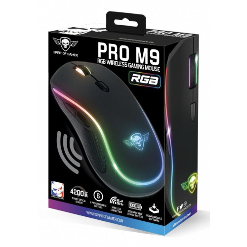 Spirit of Gamer PRO-M9 myszka Gaming Oburęczny RF Wireless Optyczny 4200 DPI-18544185