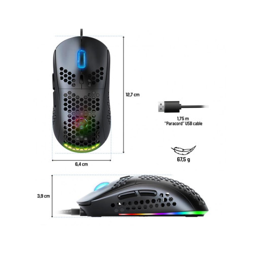 Spirit of Gamer PRO-M4 DARK myszka Gaming Po prawej stronie USB Typu-A Optyczny 12800 DPI-18544189