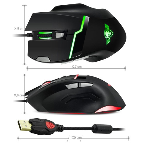 Spirit of Gamer Elite-M10 myszka Gaming Po prawej stronie USB Typu-A Optyczny 4000 DPI-18544259