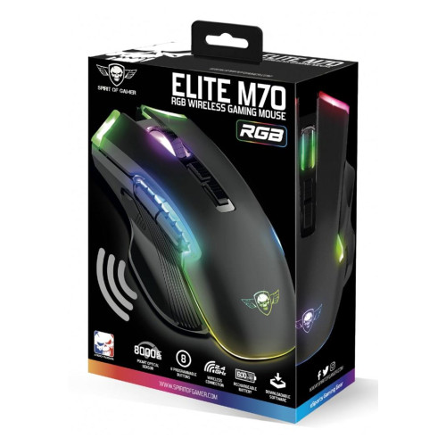 Spirit of Gamer ELITE M70 myszka Gaming Po prawej stronie RF Wireless + Bluetooth Optyczny 4800 DPI-18544318
