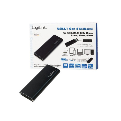 LogiLink UA0314 obudowa do dysków twardych Obudowa SSD Czarny M.2-18572657