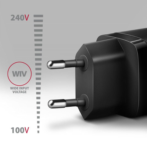 Axagon ACU-PQ20 wall charger QC3.0/AFC/FCP+ PD type-C 20 W - schwarz - USB Typ C Telefon komórkowy, Smartfon, Smartwatc