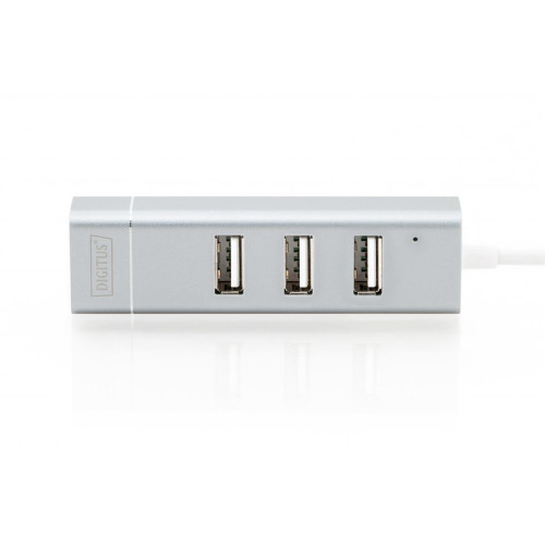 Digitus 3-portowy hub USB 2.0 i adapter LAN Fast Ethernet ze złączem Type-C™-18592586