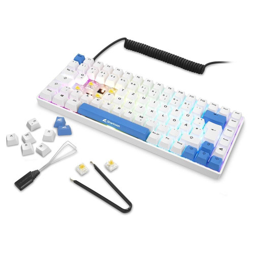 Sharkoon SKILLER SGK50 S3 PBT klawiatura Gaming USB QWERTZ Niemiecki Biały-18641380