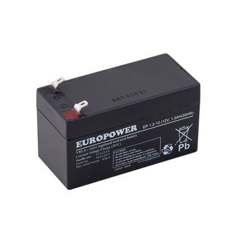 Akumulator AGM EUROPOWER serii EP 12V 1,2Ah (Żywotność 6-9 lat)