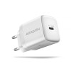 Axagon ACU-PD30W wall charger 1x QC3.0/AFC/FCP/PD type-C 30W white Telefon komórkowy, Smartfon, Smartwatch, Tablet, Uniwersalne Biały Prąd przemienny