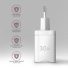 Axagon ACU-PD30W wall charger 1x QC3.0/AFC/FCP/PD type-C 30W white Telefon komórkowy, Smartfon, Smartwatch, Tablet, Uni