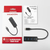 Axagon HUE-M1C huby i koncentratory USB 3.2 Gen 1 (3.1 Gen 1) Type-C 5000 Mbit/s Czarny-18738060