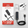Axagon HUE-M1AL huby i koncentratory USB 3.2 Gen 1 (3.1 Gen 1) Type-A 5000 Mbit/s Czarny-18738087
