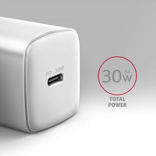 Axagon ACU-PD30W wall charger 1x QC3.0/AFC/FCP/PD type-C 30W white Telefon komórkowy, Smartfon, Smartwatch, Tablet, Uni