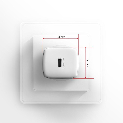 Axagon ACU-PD30W wall charger 1x QC3.0/AFC/FCP/PD type-C 30W white Telefon komórkowy, Smartfon, Smartwatch, Tablet, Uni