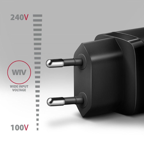 Axagon ACU-PD30 kroviklis jungiama tinkl PD 30W, 1x port USB-C, PD3.0/QC3.0/AFC/FCP/Apple Juoda Telefon komórkowy, Smar