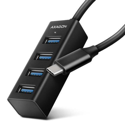 Axagon HUE-M1C huby i koncentratory USB 3.2 Gen 1 (3.1 Gen 1) Type-C 5000 Mbit/s Czarny