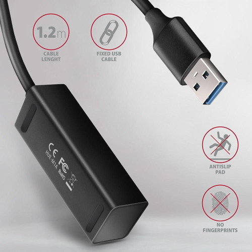Axagon HUE-M1AL huby i koncentratory USB 3.2 Gen 1 (3.1 Gen 1) Type-A 5000 Mbit/s Czarny-18738086