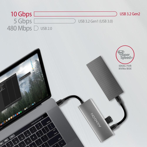 AXAGON HMC-5G21 USB-HUB 2x USB-A + 2x USB-C + HDMI 4K/30Hz, USB-C 3,1 - 13cm-18738114