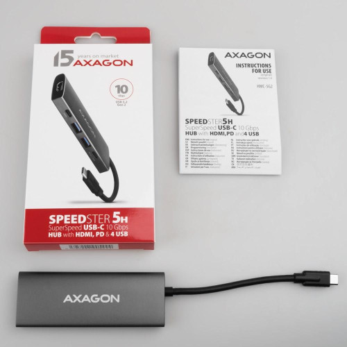 AXAGON HMC-5G21 USB-HUB 2x USB-A + 2x USB-C + HDMI 4K/30Hz, USB-C 3,1 - 13cm-18738118