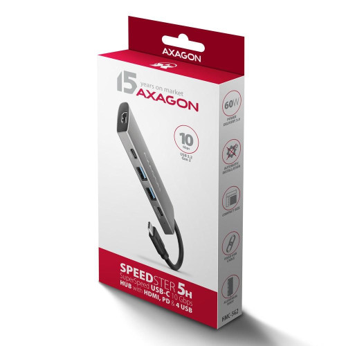 AXAGON HMC-5G21 USB-HUB 2x USB-A + 2x USB-C + HDMI 4K/30Hz, USB-C 3,1 - 13cm-18738119