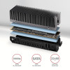 Axagon CLR-M2XT M.2 SSD Passivkühler Aluminium - 2280 M.2 NVMe SSD, Dysk SSD Radiator Czarny, Szary 1 szt.-18814071