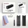 Axagon CLR-M2XT M.2 SSD Passivkühler Aluminium - 2280 M.2 NVMe SSD, Dysk SSD Radiator Czarny, Szary 1 szt.-18814074
