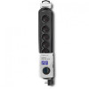 Qoltec 50172 ochrona przeciwprzepięciowa Czarny 6 x gniazdo sieciowe 230 V 5 m-18824797
