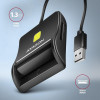 Axagon CRE-SM3SD USB Smart card & SD/microSD/SIM Flat czytnik do kart chipowych Wewnętrzna USB 2.0 Czarny-18836559