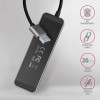 Axagon HUE-MSA Superspeed USB-A Switch Hub 4x USB 3.0 aktiv - 20cm schwarz USB 3.2 Gen 1 (3.1 Gen 1) Type-A 5000 Mbit/s 
