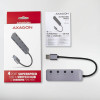 Axagon HUE-MSA Superspeed USB-A Switch Hub 4x USB 3.0 aktiv - 20cm schwarz USB 3.2 Gen 1 (3.1 Gen 1) Type-A 5000 Mbit/s 
