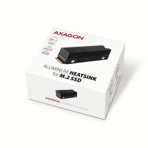 Axagon CLR-M2XT M.2 SSD Passivkühler Aluminium - 2280 M.2 NVMe SSD, Dysk SSD Radiator Czarny, Szary 1 szt.-18814075