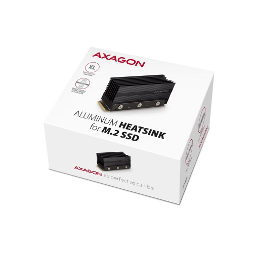Axagon CLR-M2XL system chłodzenia komputerów M.2 NVMe SSD, Dysk SSD Radiator Czarny 1 szt.-18814094