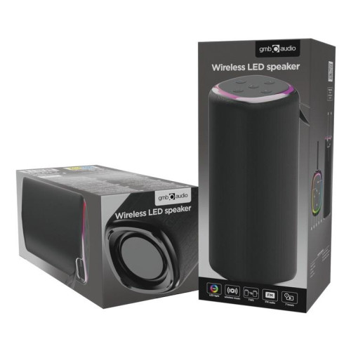 Gembird GMB Audio SPK-BT-LED-08L głośnik przenośny / imprezowy Przenośny głośnik stereo Czarny 10 W-18836854