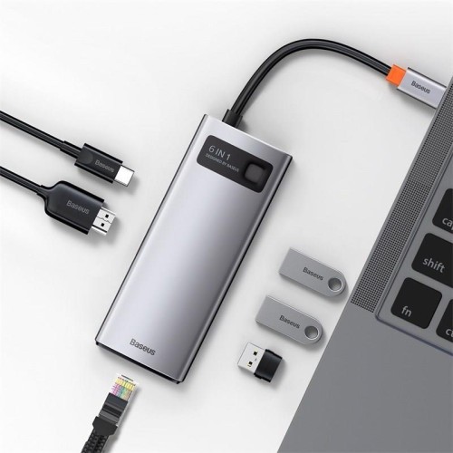 Baseus Metal Gleam USB 3.2 Gen 1 (3.1 Gen 1) Type-C Szary-18836977