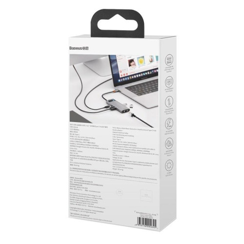 Baseus Metal Gleam USB 3.2 Gen 1 (3.1 Gen 1) Type-C Szary-18836980