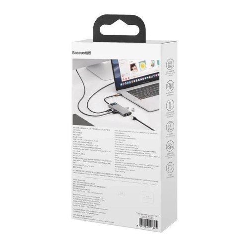 Baseus Metal Gleam USB 3.2 Gen 1 (3.1 Gen 1) Type-C Szary