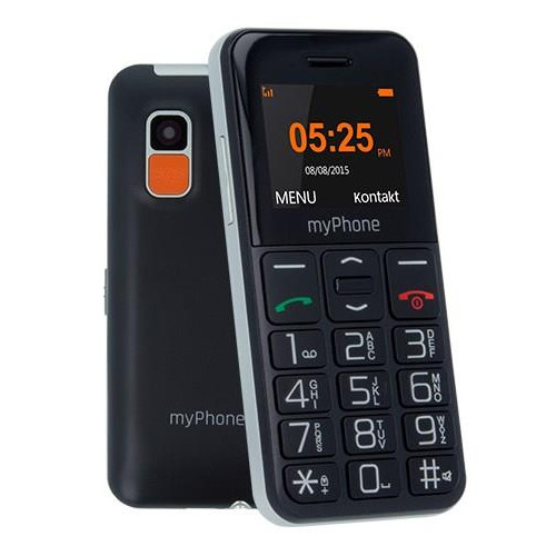myPhone Halo Easy 4,32 cm (1.7") 70 g Czarny, Szary Telefon dla początkujących