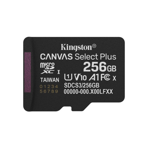 KINGSTON microSDXC 256GB Canvas Select Plus 3 + ADP-18885485