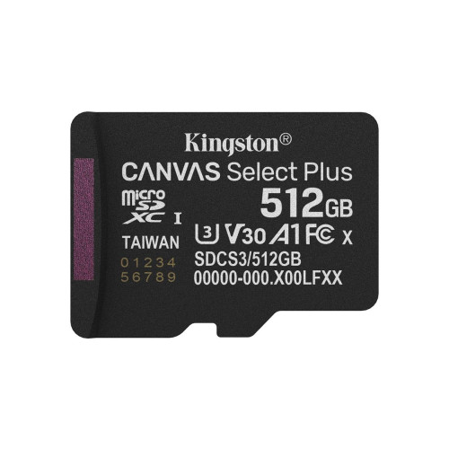 KINGSTON microSDXC 512GB Canvas Select Plus Gen3