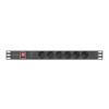 Lanberg PDU-06F-0200-BK rozdzielacz zasilania PDU 6 x gniazdo sieciowe 1U Czarny-18924481