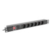 Lanberg PDU-06F-0200-BK rozdzielacz zasilania PDU 6 x gniazdo sieciowe 1U Czarny-18924485