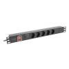 Lanberg PDU-05F-0200-BK rozdzielacz zasilania PDU 5 x gniazdo sieciowe 1U Czarny-18924492