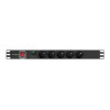 Lanberg PDU-05E-0200-BK rozdzielacz zasilania PDU 5 x gniazdo sieciowe 1U Czarny-18924501