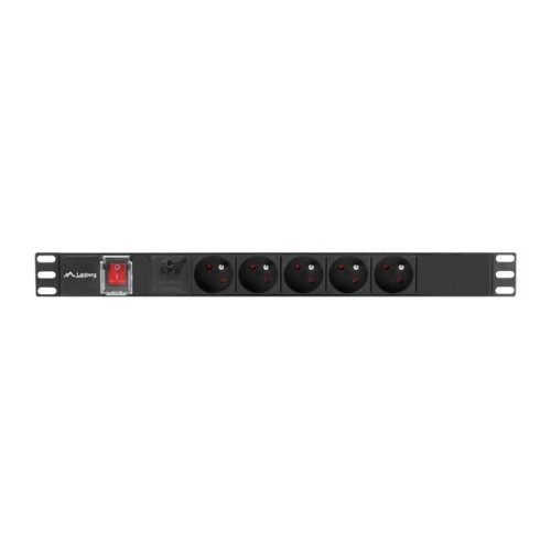 Lanberg PDU-05E-0200-IEC-BK rozdzielacz zasilania PDU 5 x gniazdo sieciowe 1U Czarny-18924465