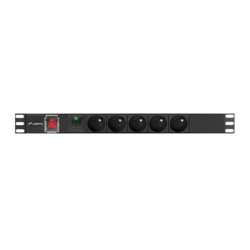 Lanberg PDU-05E-0200-IEC-BK rozdzielacz zasilania PDU 5 x gniazdo sieciowe 1U Czarny-18924467