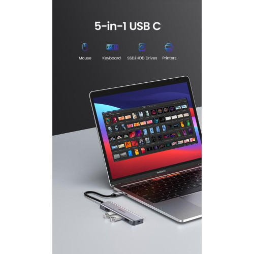 Ugreen 70336 huby i koncentratory USB 3.2 Gen 1 (3.1 Gen 1) Type-C 5000 Mbit/s-19034346