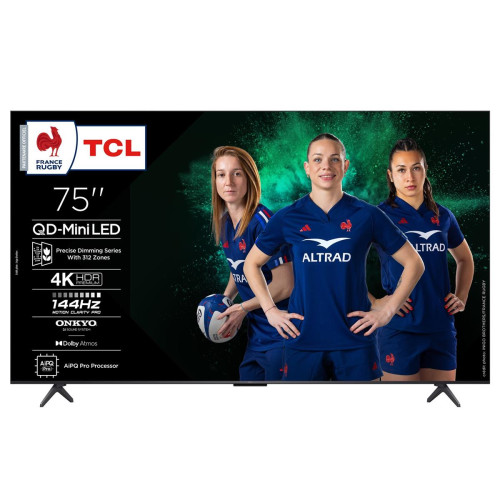 Telewizor TCL C6K 75C6K 190,5 cm (75") 4K Ultra HD Smart TV Wi-Fi Metaliczny