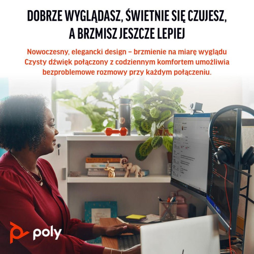 POLY Zestaw słuchawkowy Blackwire 3320 Stereo USB-C z certyfikatem Microsoft Teams + przejściówka USB-C/A-19159890