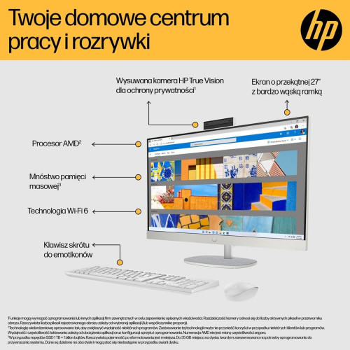 HP 27-cr0232nw AIO Ryzen 5 7520U 27.0
